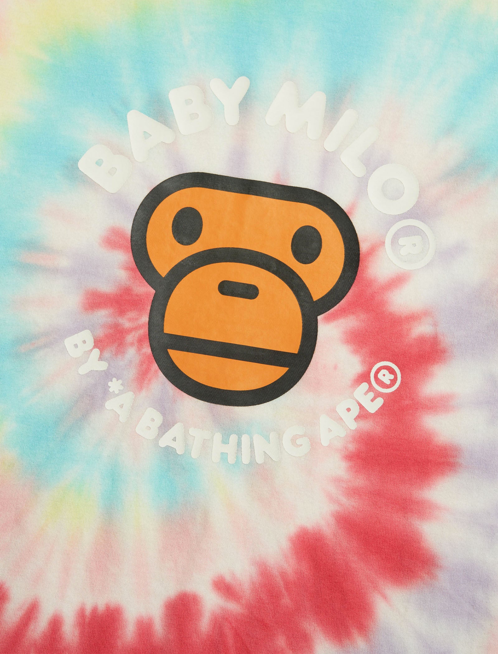 A BATHING APE KIDS BB MILO TIEDYE TEE