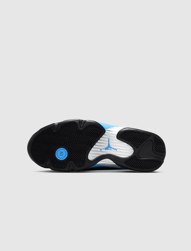 AIR JORDAN 14 RETRO "BLACK/ WHITE/ UNIVERSITY BLUE"