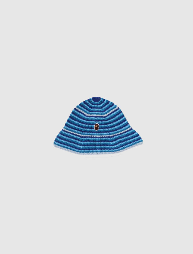 APE HEAD ONE POINT STRIPE KNIT HAT
